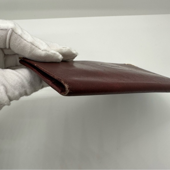 Cartier | Must Have Red Gold Plated Corners Long Bill Wallet Card Holder - Picture 10 of 10